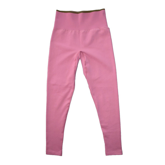 A4 NEW OUTDOOR VOICES Pink Stretchy Seamless Rib High Rise Legging Size S - Picture 1 of 5